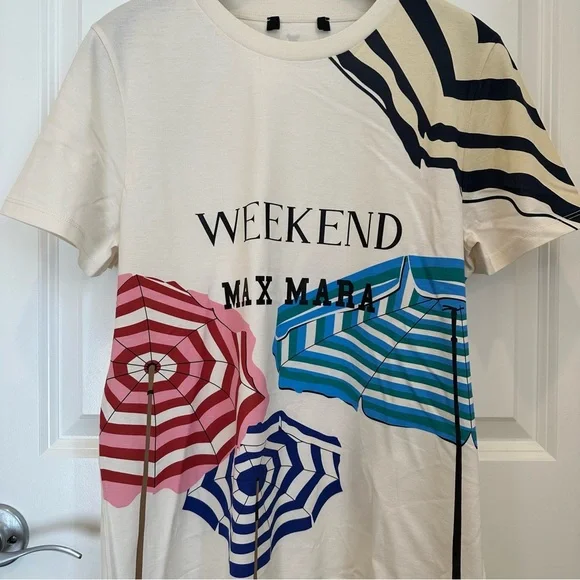 SOLD! Weekend Max Mara Label-cut Cotton T-shirt with Print Size: Various - Picture 10 of 14